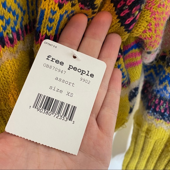 Free People All the Pattern Mock Neck Pullover - Picture 5 of 7